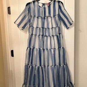 NEW STAUD Hyacinth Dress in Painted Stripe Size S